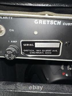 Années 1960 Gretsch Broadcaster Mini Lead 50 Amplificateur de guitare à l'état solide RARE Fonctionne