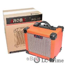 Aroma Guitar Amp 10w Mini Haut-parleur Portable Amplificateur Accepter 1/4 Câble De Guitare