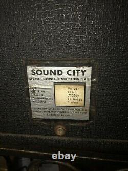 Cabine Haut-parleur Sound City Vintage Pa210 Lead 60 Watts