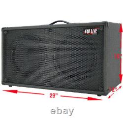 Cabinet de haut-parleur pour guitare 2x12 avec haut-parleur Celestion Rocket 50 en tolex noir charbon