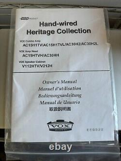Collection d'héritage Vox AC30H2 Amplificateur Combo de guitare câblé à la main - 30 Watts, 2x12