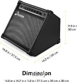 Donner Amplificateur de batterie électronique et de clavier pour amplificateur de haut-parleurs de batterie électronique Donner 35W