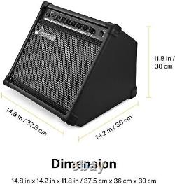 Donner Amplificateur de batterie électronique et de clavier pour amplificateur de haut-parleurs de batterie électronique Donner 35W