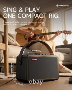 Donner GO II Amplificateur de guitare rechargeable 15 W avec contrôle via application et enregistrement USB-C – Noir