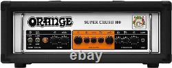 Écrasement super orange 100 watts tête d'amplificateur de guitare à double canal noir