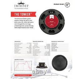 Eminence The Tonker 12 Guitar Speaker Red Coat 8ohm 150w 102db 2vc Remplacement