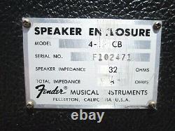 Enceinte De Haut-parleur Fender 4-12cb Cabinet De Guitare Vide