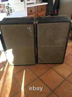 Ensemble De 2 Fender Bassman Speaker Cabinet64 Ou 65 Look Originaltestedread All