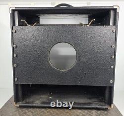 Équipement audio vintage Evans Custom Amplifier en bois noir (SANS HAUT-PARLEUR)