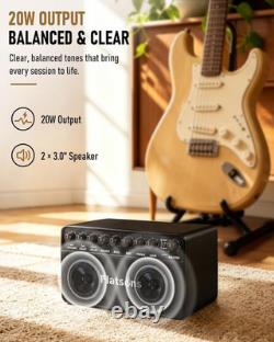 FBA-20 Amplificateur combo portable rechargeable 20 W pour guitare électrique avec effets de canal et égaliseur FBA-20 Amplificateur combo portable rechargeable 20 W pour guitare électrique avec effets de canal et égaliseur