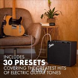 Fender Mustang LT25 ampli combo de 25 watts avec 30 effets préréglés pour guitare, noir