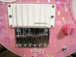 Fernandez Hello Kitty Guitar Avec Amplificateur Intégré Et Haut-parleurs Zo-3