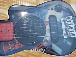 Guitare Électrique Officielle Spider-Man 2 avec Amplificateur Intégré 30 NIB