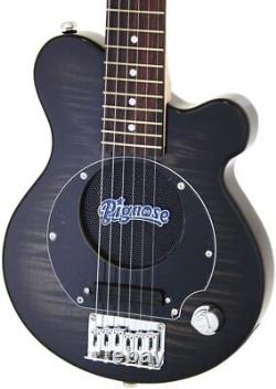 Guitare électrique Pignose PGG-200FM SBK Mini avec amplificateur intégré transparent noir