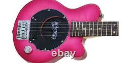 Guitare électrique miniature Pignose PGG-200FM SPK rose transparent avec amplificateur intégré