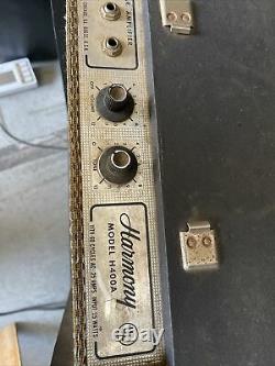 Harmony H400a Vintage 1960s Tube Guitar Amplificateur W Jensen Haut-parleur As/is