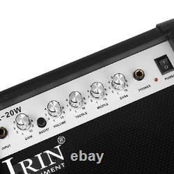 Haut-parleur IRINGA-20W Mini Amplificateur Portable Adapté pour Guitare Électrique 3Band EQ
