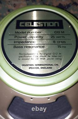 Haut-parleur de guitare Celestion G12M Greenback 12 8 Ohm Vintage 1989 fabriqué en Angleterre