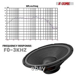 Haut-parleur guitare 5 Core 15 pouces remplacement 2 pièces 2000W 8 Ohm pour cabines amplificateurs