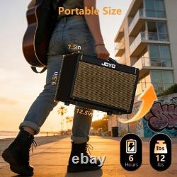 JOYO Amplificateur pour guitare acoustique 20 W avec Bluetooth intégré, batterie et chorus de réverbération
