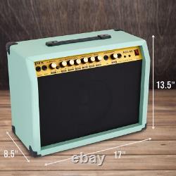 LyxPro ampli de guitare électrique 40 W, amplificateur de guitare avec haut-parleur intégré, vert