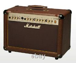 Marshall As50d 50 Watts Acoustic Guitar Combo Amplificateur 2x8 Haut-parleurs & MIC Input