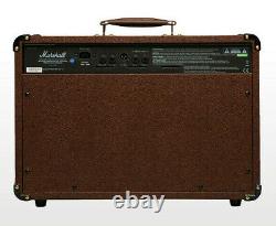 Marshall As50d 50 Watts Acoustic Guitar Combo Amplificateur 2x8 Haut-parleurs & MIC Input