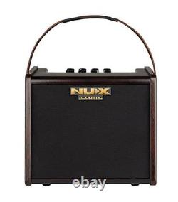 NuX AC-25 amplificateur de guitare acoustique portable de 6,5 pouces, 25 watts, alimenté par batterie