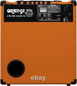 Orange CRUSHBA50 Crush Bass 50W Amplificateur Combo pour guitare basse avec commutateur à pied, Orange