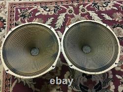 Paire De Haut-parleurs Vintage Zenith 12 Haut-parleurs 6 Ohms Guitar Amplificateur Ribbed Cone