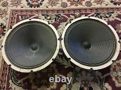 Paire De Vintage Rola 12 Speakers 8 Ohms Guitar Amplificateur Ribbed Cone