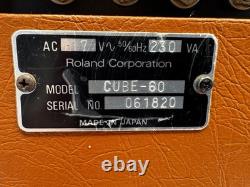 Roland CUBE-60 combo pour guitare orange 60W fabriqué au Japon MIJ testé RARE vintage