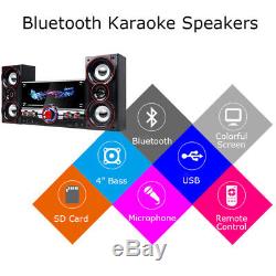 Système De Machine Karaoké Bluetooth Haut-parleur Pa Jukebox Amplificateur Guitare Usb Mp3 Hot