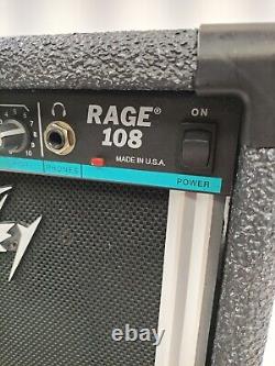 TESTÉ / FONCTIONNE 1980 Peavey Rage 108 12 Watt 1x8 Amplificateur Combo Guitare Amp Vintage