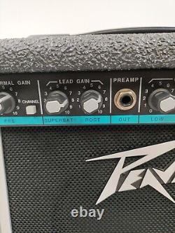 TESTÉ / FONCTIONNE 1980 Peavey Rage 108 12 Watt 1x8 Amplificateur Combo Guitare Amp Vintage