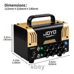 Tête d'ampli Mini JOYO 20W Préampli 2 canaux Amplificateur de guitare à lampes hybrides (Ouvert)