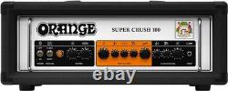 Tête d’ampli guitare Orange Super Crush 100 watts à double canal noire