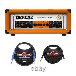 Tête d'amplificateur de guitare Orange Amps Super Crush 100W avec bundle de câble de haut-parleur