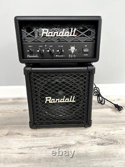 Tête de guitare à lampes Randall RD1H Diavlo 1W noire AVEC haut-parleur micro RG-8 Cab