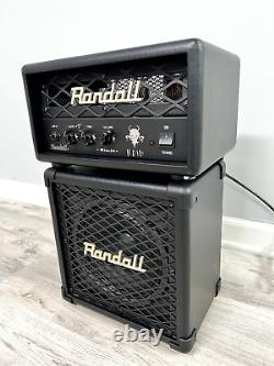 Tête de guitare à lampes Randall RD1H Diavlo 1W noire AVEC haut-parleur micro RG-8 Cab