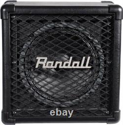 Tête de guitare à lampes Randall RD1H Diavlo 1W noire AVEC haut-parleur micro RG-8 Cab