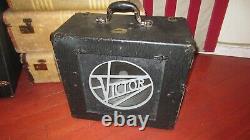 Vintage 1940s Victor Haut-parleur Et Cabinet Pour Amplificateur De Guitare De Projecteur 12 Orig