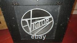 Vintage 1940s Victor Haut-parleur Et Cabinet Pour Amplificateur De Guitare De Projecteur 12 Orig