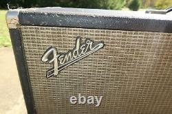 Vintage 1960 Fender Bandmaster 2x12 Piggyback Président Amp Unité Cabine Cabinet