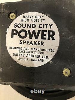 Vintage 1970 Sound City 12 Haut-parleurs D'amplificateurs De Guitare Open Voice Coil-need Réparation