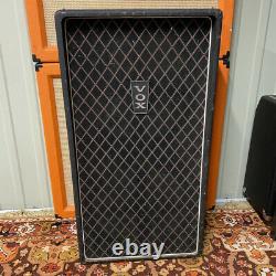 Vintage 1978 1970s Vox Fb215 2×15 Amplificateur Speaker Cabinet Avec Fane 152174