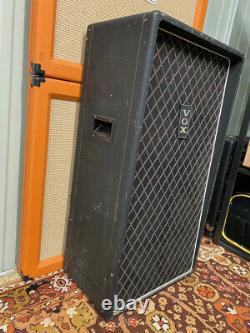 Vintage 1978 1970s Vox Fb215 2×15 Amplificateur Speaker Cabinet Avec Fane 152174