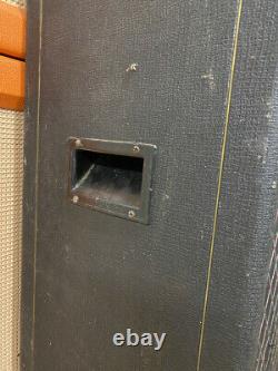 Vintage 1978 1970s Vox Fb215 2×15 Amplificateur Speaker Cabinet Avec Fane 152174