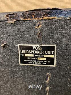 Vintage 1978 1970s Vox Fb215 2×15 Amplificateur Speaker Cabinet Avec Fane 152174