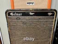 Vintage Des Années 1960 Selmer 50 Goliath 1x18 Guitar Bass Speaker Cabinet Celestion G18c